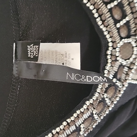 Women's black beaded dress - Picture 4 of 4